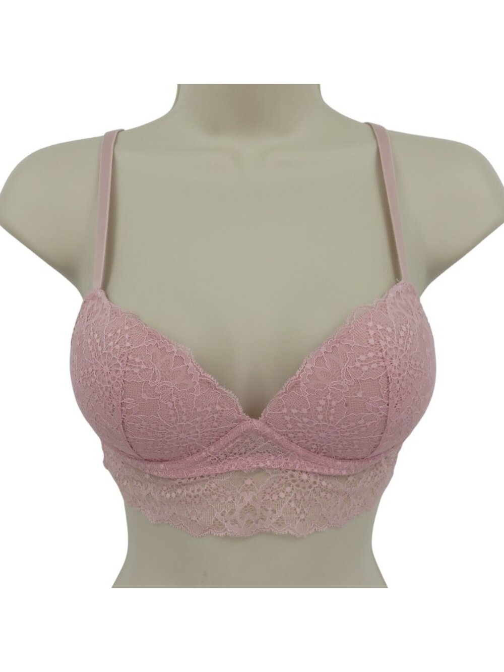 PINK Victorias Secret Extra Small XS Push Up Bra Wireless Lined Padded Lace